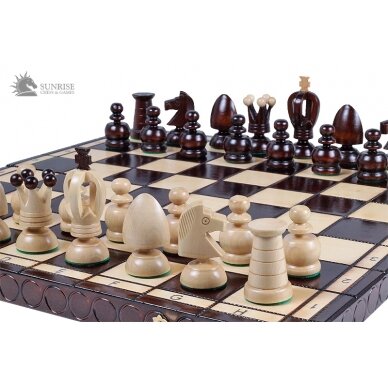 Šachmatai King's Big 440x220x60mm, karalius 75mm 1