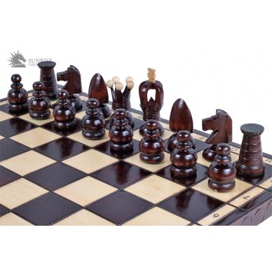 Šachmatai King's Big 440x220x60mm, karalius 75mm Šachmatai King's Big 440x220x60mm, karalius 75mm