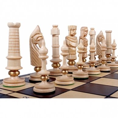 Šachmatai Royal DE LUX 650x325x80mm, karalius 130mm 4