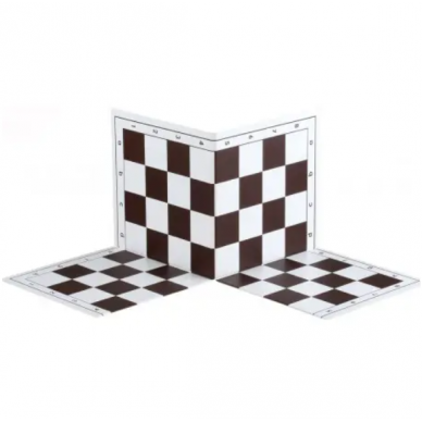 Šachmatų ir šaškių vinilinė lenta 430x430mm (sudedama) Šachmatų ir šaškių vinilinė lenta 430x430mm (sudedama)