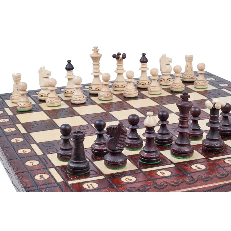 Šachmatai Ambasador Small 420x210x50mm, Karalius 85mm 1 Šachmatai Ambasador Small 420x210x50mm, Karalius 85mm 1