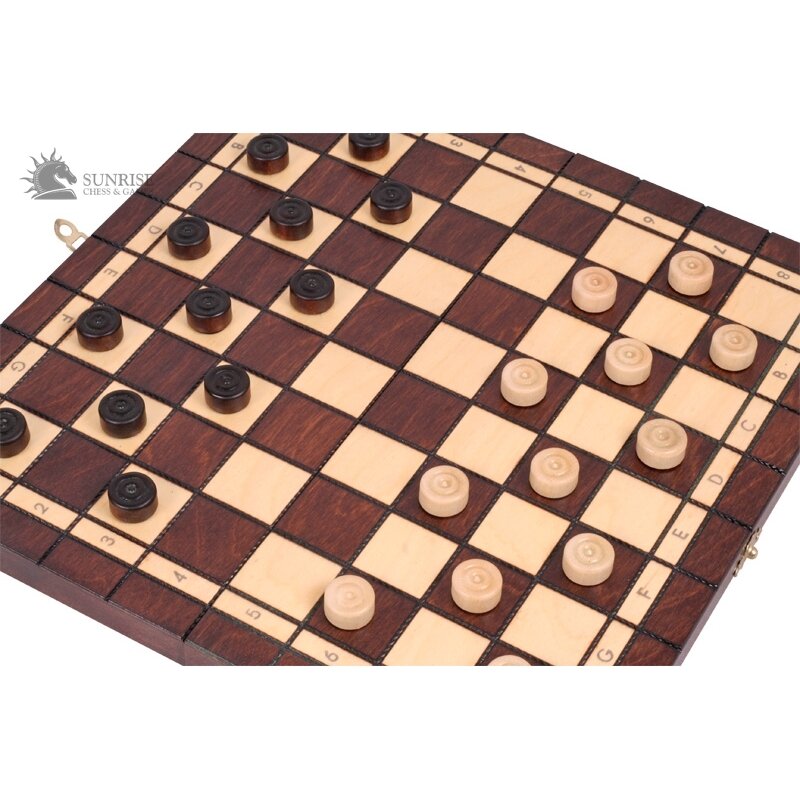 Šachmatai ir šaškės Small 350x175x45mm, karalius 60mm Šachmatai ir šaškės Small 350x175x45mm, karalius 60mm