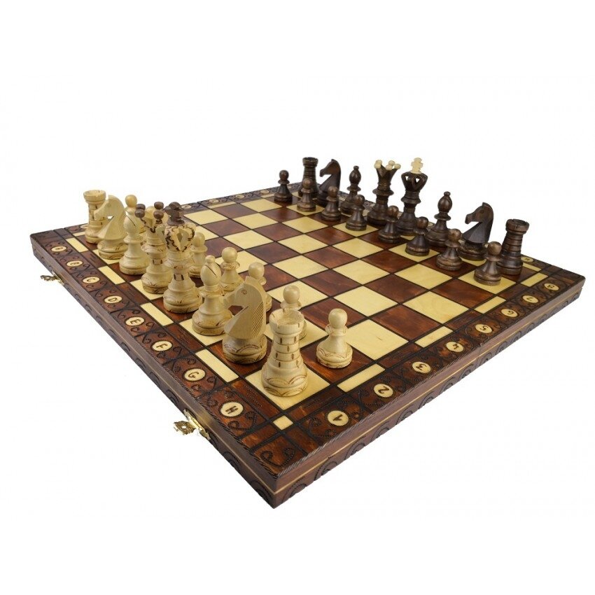 Šachmatai Ambasador 530x265x60mm, Karalius 110mm