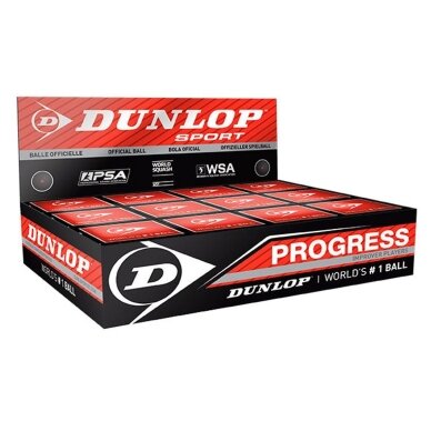Skvošo kamuoliukas Dunlop PROGRESS 12-box Skvošo kamuoliukas Dunlop PROGRESS 12-box