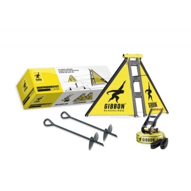 Slackline komplektas tvirtinamas nuo žemės Gibbon INDEPENDENCE KIT