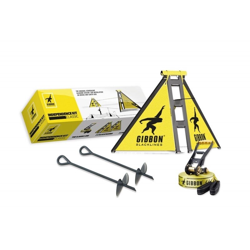 Slackline komplektas tvirtinamas nuo žemės Gibbon INDEPENDENCE KIT Slackline komplektas tvirtinamas nuo žemės Gibbon INDEPENDENCE KIT