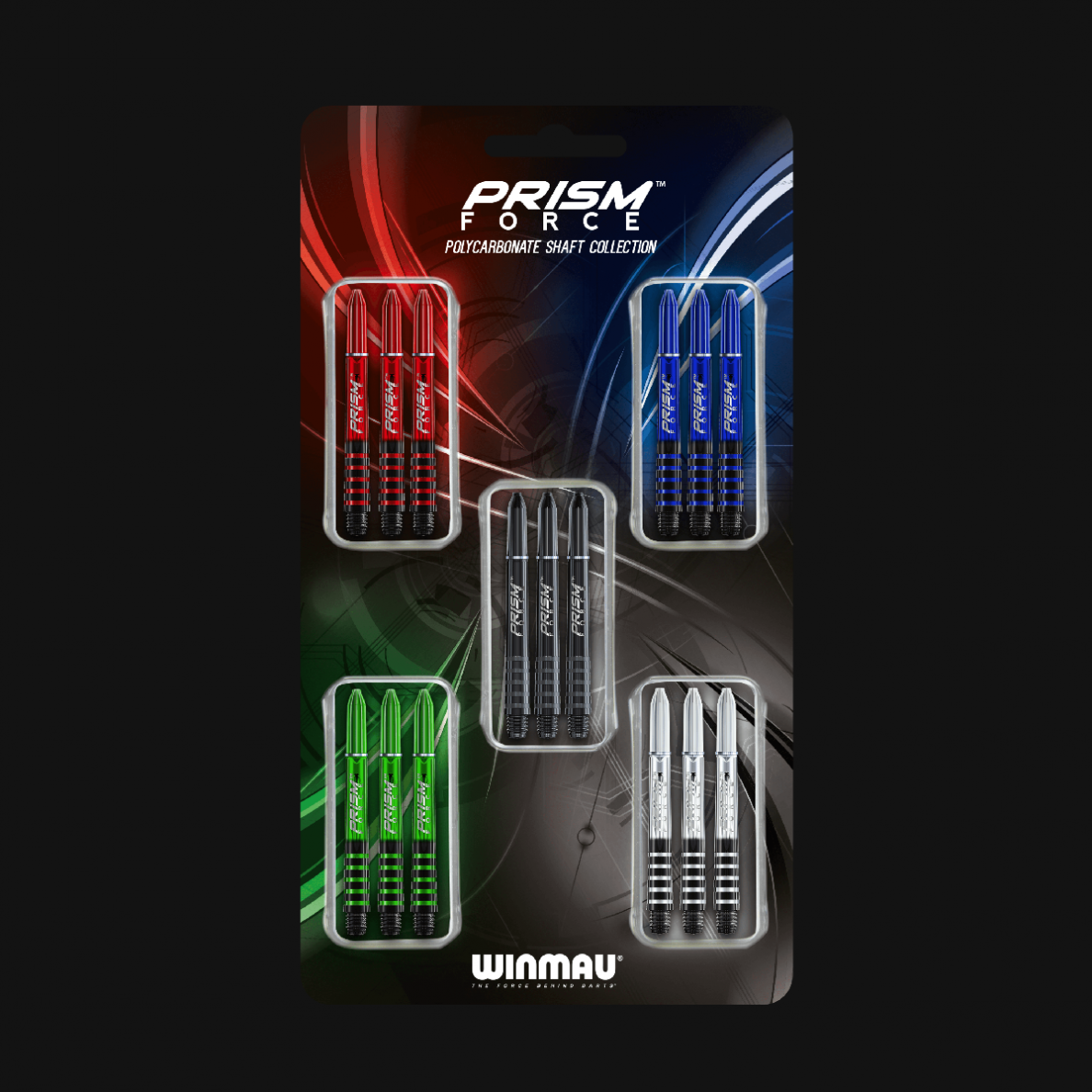 Smiginio strėlyčių koteliai Winmau Prism Force Dart Shaft Collection Smiginio strėlyčių koteliai Winmau Prism Force Dart Shaft Collection