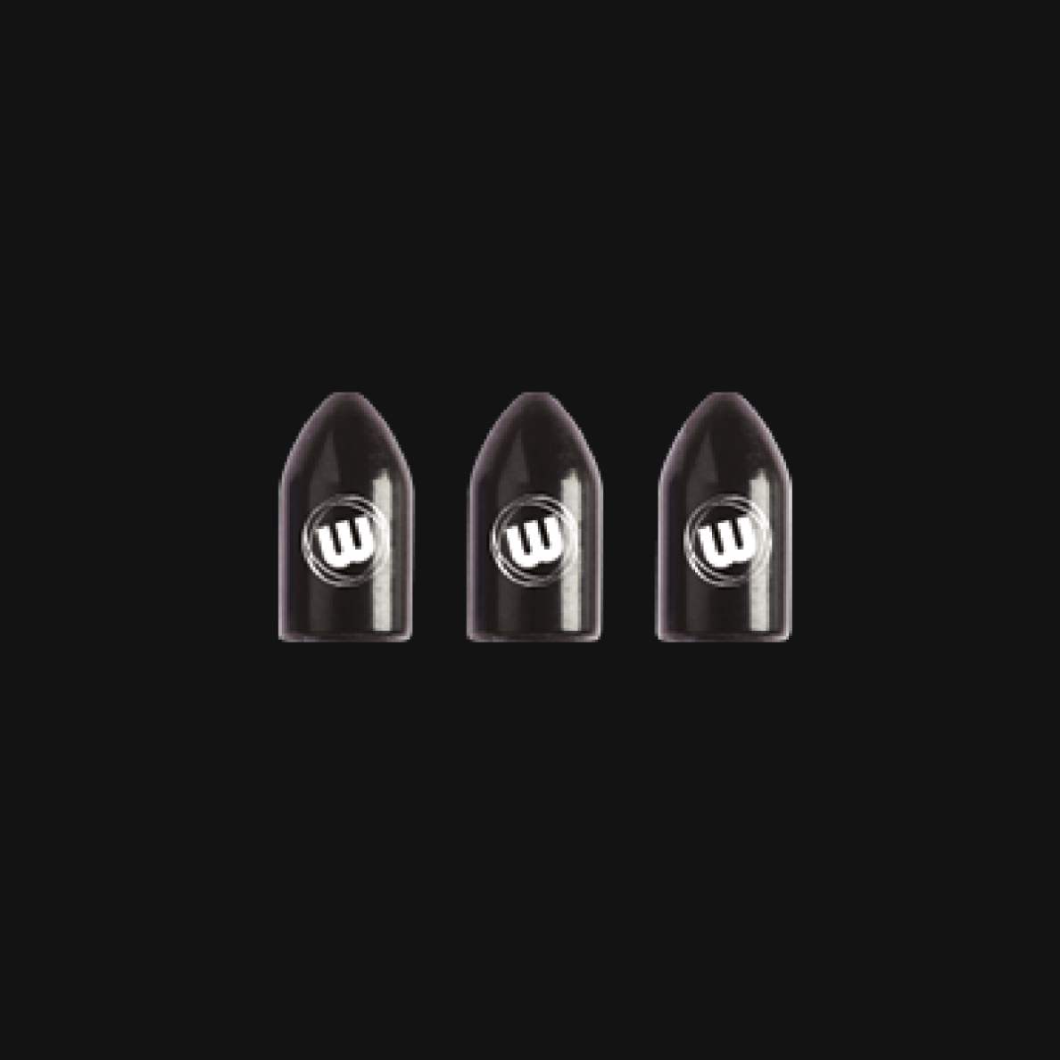 Smiginio strėlyčių kotelių apsauga Winmau Whizlock Black Shaft Caps Smiginio strėlyčių kotelių apsauga Winmau Whizlock Black Shaft Caps