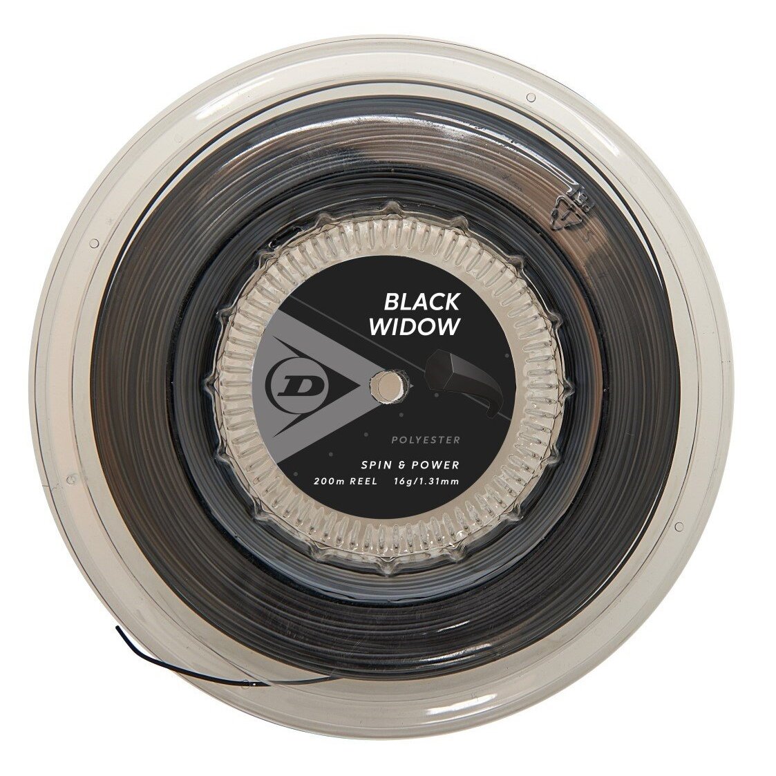 Stygos tenisui Dunlop Black Widow 16G/1.31mm/200m 1 Stygos tenisui Dunlop Black Widow 16G/1.31mm/200m 1
