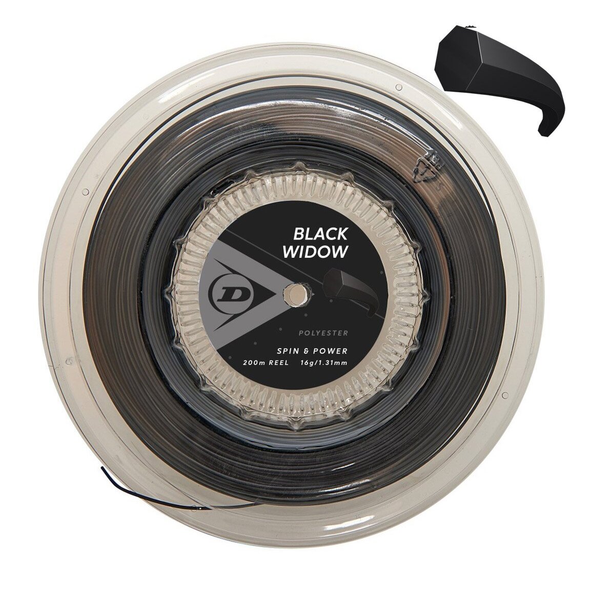 Stygos tenisui Dunlop Black Widow 16G/1.31mm/200m