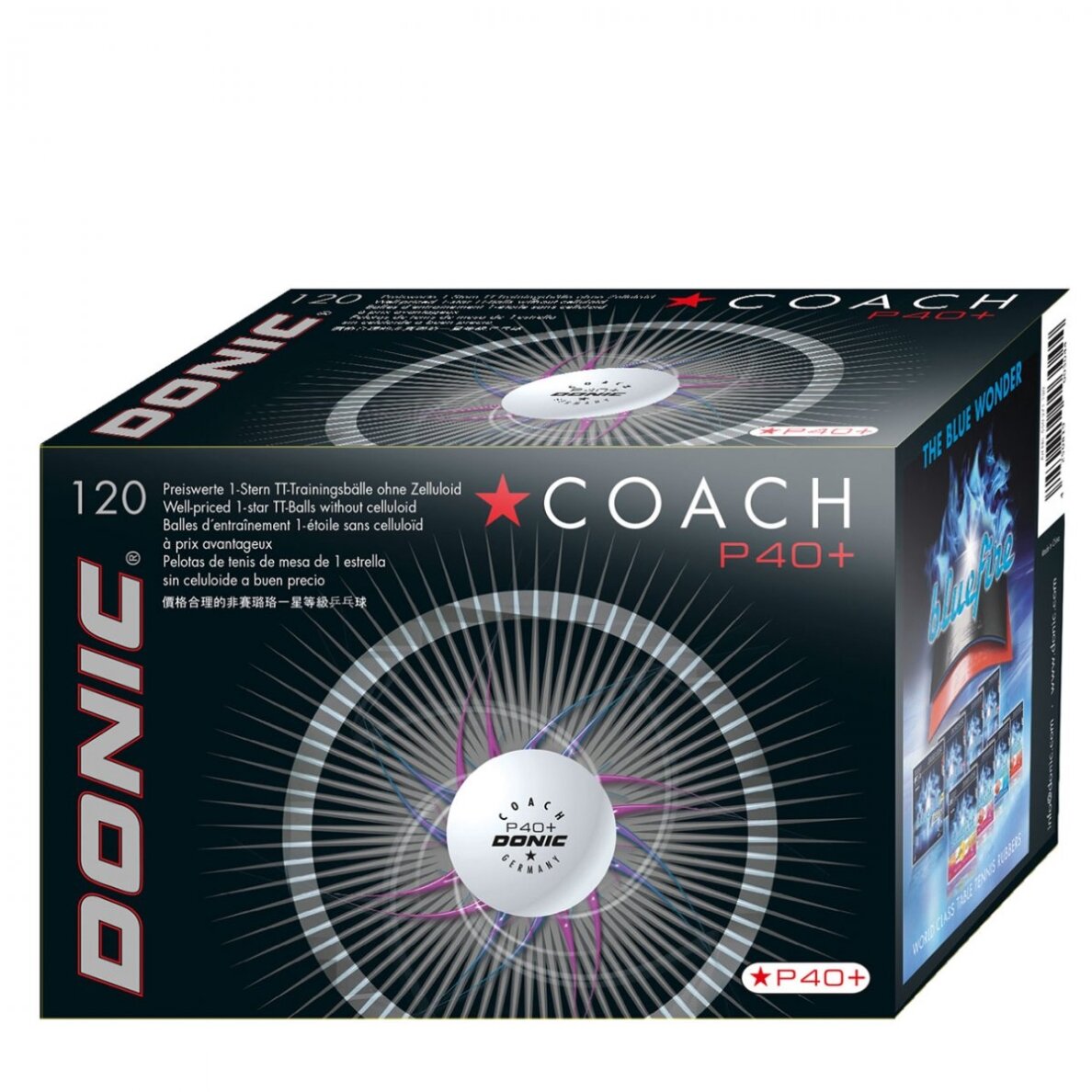 Stalo teniso kamuoliukai DONIC P40+ Coach 1žv. 120 vnt White Stalo teniso kamuoliukai DONIC P40+ Coach 1žv. 120 vnt White