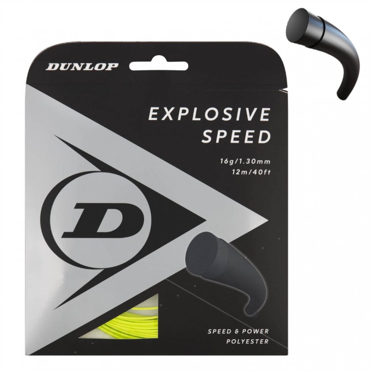 Stygos tenisui Dunlop EXPLOSIVE SPEED 17G/1,25mm/12M Yellow Stygos tenisui Dunlop EXPLOSIVE SPEED 17G/1,25mm/12M Yellow