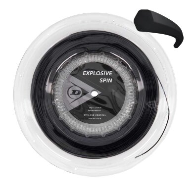 Stygos teniso raketei DUNLOP EXPLOSIVE SPIN 16G/1.30mm/200m Black
