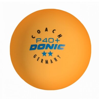 Stalo teniso kamuoliukai DONIC P40+ Coach 2žv. 6 vnt Orange 1 Stalo teniso kamuoliukai DONIC P40+ Coach 2žv. 6 vnt Orange 1