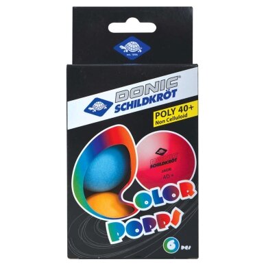 Stalo teniso kamuoliukai DONIC P40+ Colour 6vnt Stalo teniso kamuoliukai DONIC P40+ Colour 6vnt