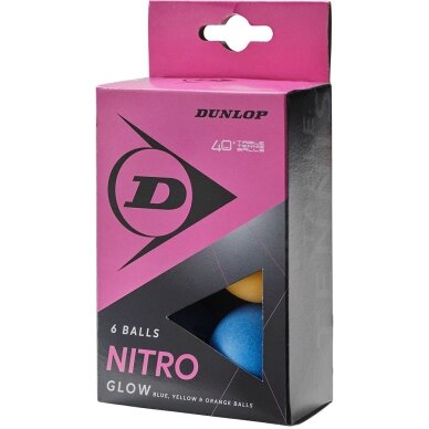 Stalo teniso kamuoliukai NITRO GLOW 6vnt Stalo teniso kamuoliukai NITRO GLOW 6vnt