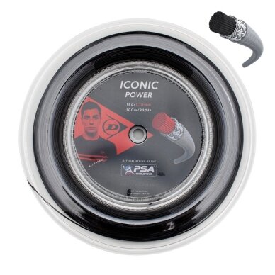 Stygos skvošo reketei DUNLOP D SAC ICONIC POWER 18 G/10m/1.1mm Stygos skvošo reketei DUNLOP D SAC ICONIC POWER 18 G/10m/1.1mm