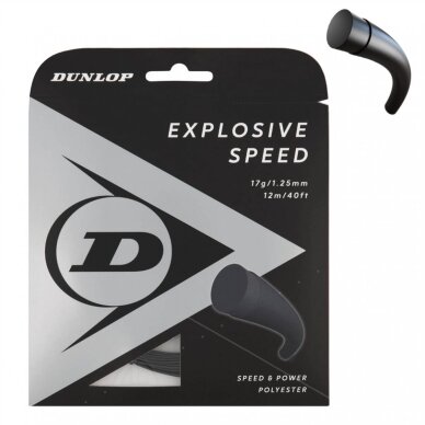Stygos tenisui Dunlop EXPLOSIVE SPEED 17G/1,25mm/12M Black Stygos tenisui Dunlop EXPLOSIVE SPEED 17G/1,25mm/12M Black