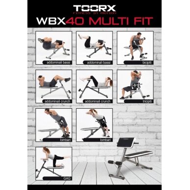 Suoliukas TOORX WBX-40 Multi 4 Suoliukas TOORX WBX-40 Multi 4