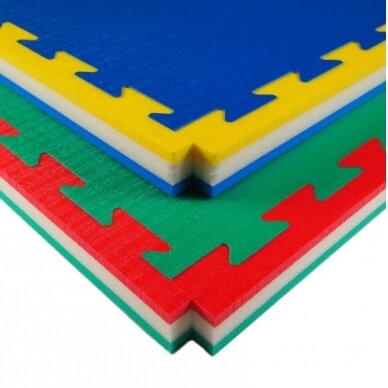 Tatamis TATAMIX J40L Vidutinis 100x100x4cm žalia/raudona (Made in Italy) Tatamis TATAMIX J40L Vidutinis 100x100x4cm žalia/raudona (Made in Italy)