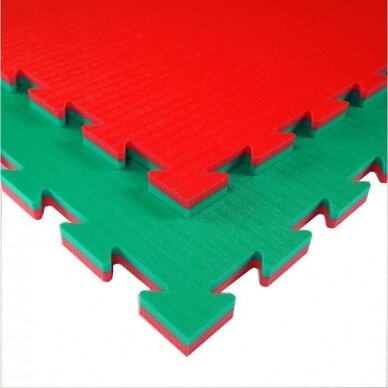 Tatamis XPE 100x100x2cm žalia/raudona (Made in Italy) Tatamis XPE 100x100x2cm žalia/raudona (Made in Italy)