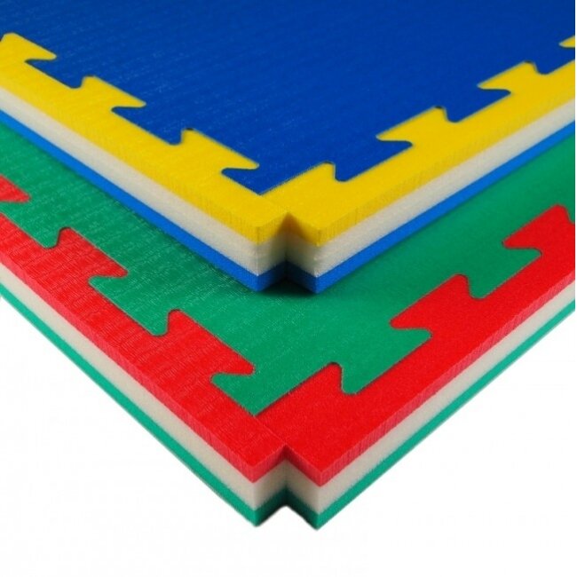 Tatamis TATAMIX J40L Vidutinis 100x100x4cm žalia/raudona (Made in Italy) Tatamis TATAMIX J40L Vidutinis 100x100x4cm žalia/raudona (Made in Italy)