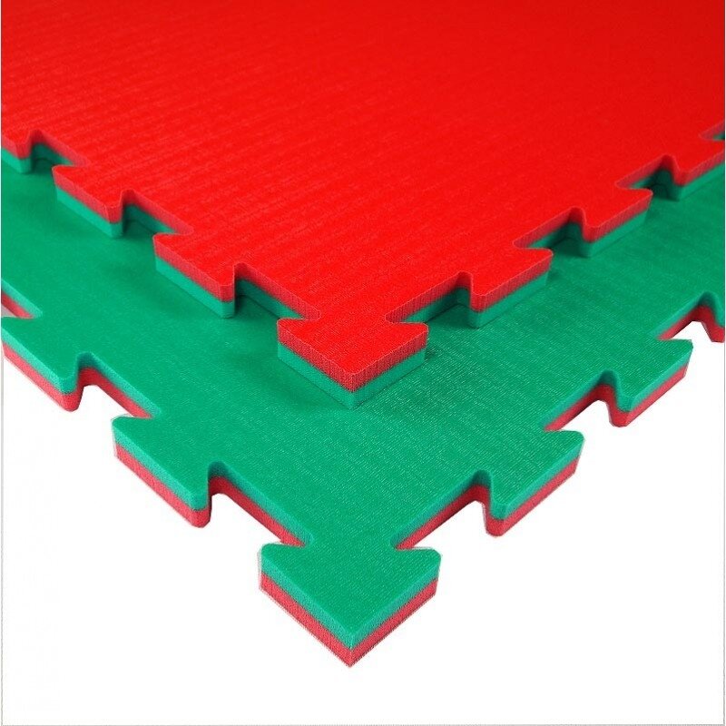 Tatamis XPE 100x100x2cm žalia/raudona (Made in Italy) Tatamis XPE 100x100x2cm žalia/raudona (Made in Italy)
