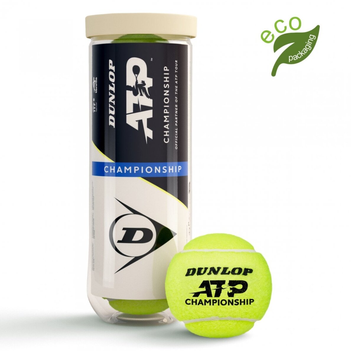 Teniso kamuol. DUNLOP ATP CHAMPIONSHIP 3-tube ITF