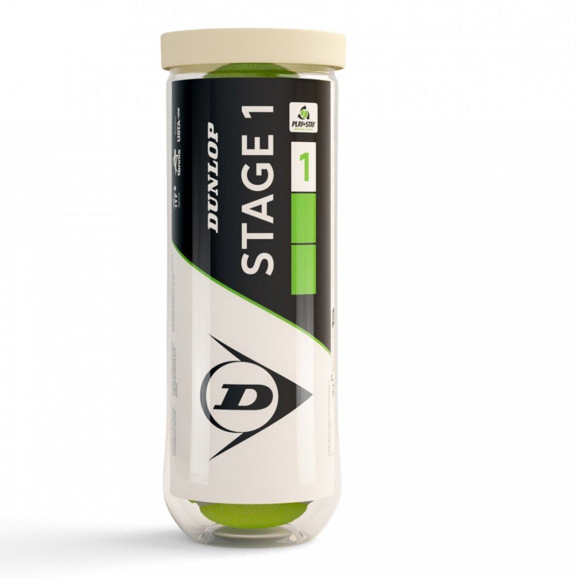 Teniso kamuol. DUNLOP STAGE 1 GREEN 3-tube ITF 1 Teniso kamuol. DUNLOP STAGE 1 GREEN 3-tube ITF 1