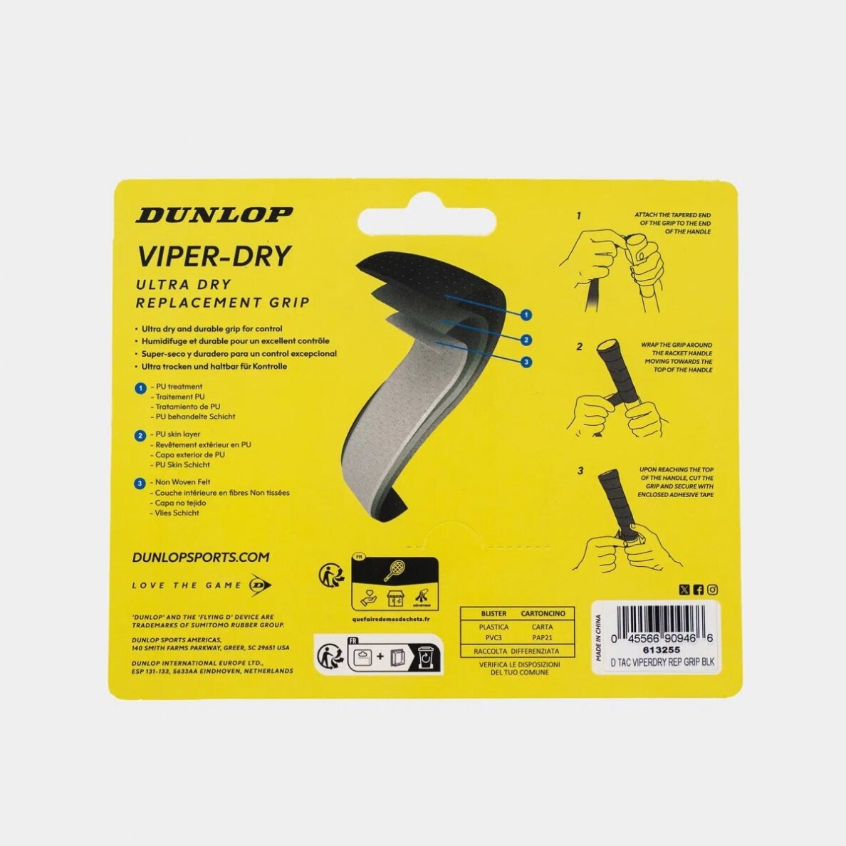 Teniso raketės vid. apvija VIPERDRY ATP 1vnt. black 1 Teniso raketės vid. apvija VIPERDRY ATP 1vnt. black 1