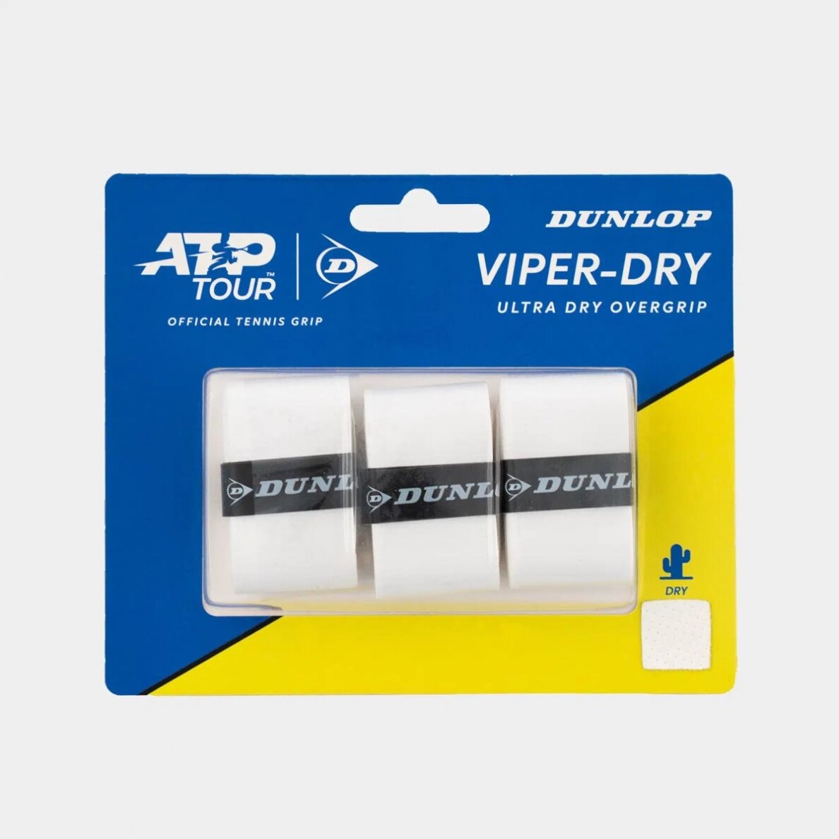 Teniso raketės virš. apvija VIPERDRY ATP 3vnt. white Teniso raketės virš. apvija VIPERDRY ATP 3vnt. white