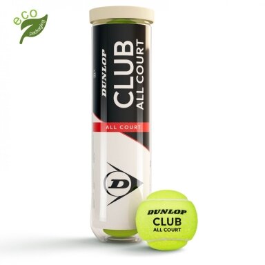 Teniso kamuol. DUNLOP CLUB ALL COURT 4-tube ITF Teniso kamuol. DUNLOP CLUB ALL COURT 4-tube ITF