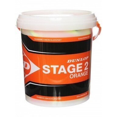 Teniso kamuoliukai Dunlop STAGE 2 ORANGE 60-bucket ITF Teniso kamuoliukai Dunlop STAGE 2 ORANGE 60-bucket ITF