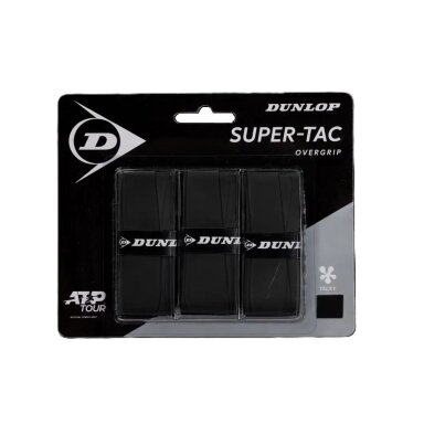 Teniso raketės virš. apvija SUPER TAC 3vnt. black Teniso raketės virš. apvija SUPER TAC 3vnt. black