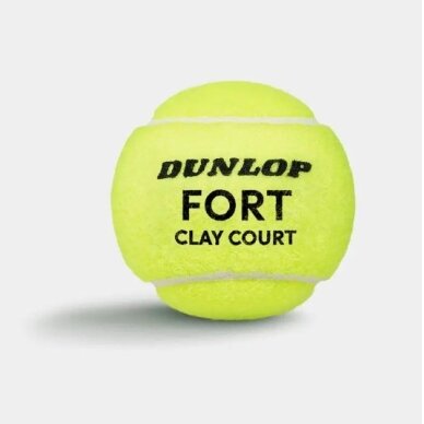 Teniso kamuol. DUNLOP FORT CLAY COURT 4-tube ITF 2 Teniso kamuol. DUNLOP FORT CLAY COURT 4-tube ITF 2