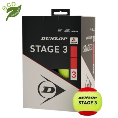 Teniso kamuol. DUNLOP STAGE 3 RED 12-box ITF