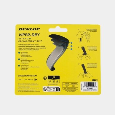 Teniso raketės vid. apvija VIPERDRY ATP 1vnt. black 1 Teniso raketės vid. apvija VIPERDRY ATP 1vnt. black 1