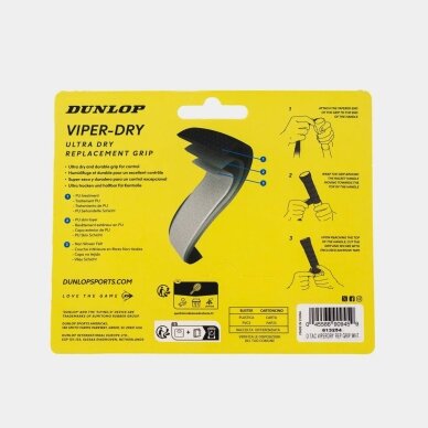 Teniso raketės vid. apvija VIPERDRY ATP 1vnt. white 1