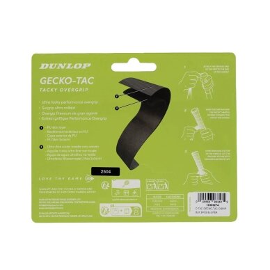 Teniso raketės virš. apvija GECKO-TAC 3vnt. black 1 Teniso raketės virš. apvija GECKO-TAC 3vnt. black 1