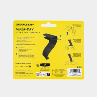 Teniso raketės virš. apvija VIPERDRY ATP 3vnt. black 1 Teniso raketės virš. apvija VIPERDRY ATP 3vnt. black 1