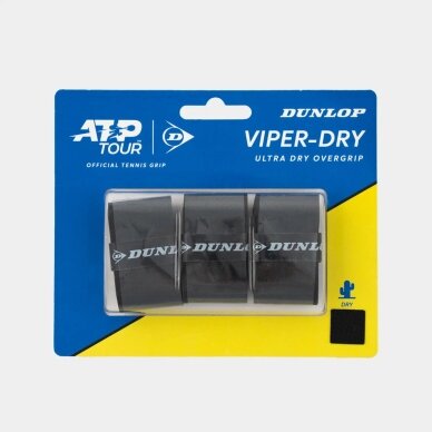 Teniso raketės virš. apvija VIPERDRY ATP 3vnt. black Teniso raketės virš. apvija VIPERDRY ATP 3vnt. black