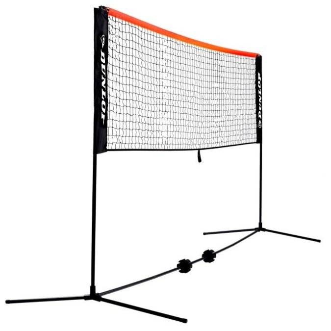 Teniso ir badmintono tinklas DUNLOP 6m mobilus, su dėklu Teniso ir badmintono tinklas DUNLOP 6m mobilus, su dėklu