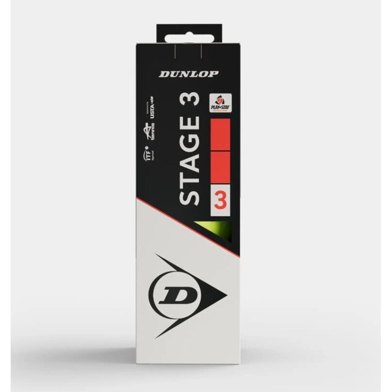 Teniso kamuol. DUNLOP STAGE 3 RED 3-box ITF 1 Teniso kamuol. DUNLOP STAGE 3 RED 3-box ITF 1
