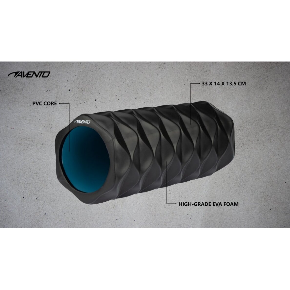Volas masažinis AVENTO 42RC 33cm D14cm Black/Blue 4 Volas masažinis AVENTO 42RC 33cm D14cm Black/Blue 4