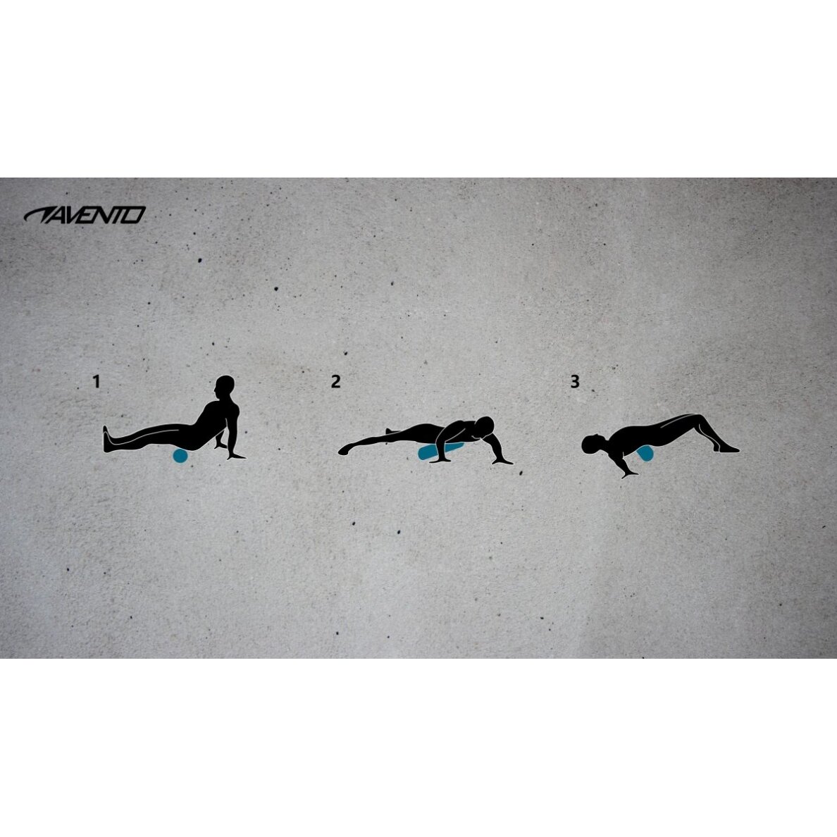 Volas masažinis AVENTO 42RC 33cm D14cm Black/Blue 5 Volas masažinis AVENTO 42RC 33cm D14cm Black/Blue 5