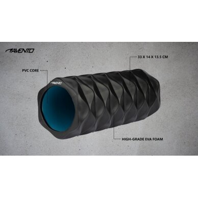 Volas masažinis AVENTO 42RC 33cm D14cm Black/Blue 4 Volas masažinis AVENTO 42RC 33cm D14cm Black/Blue 4